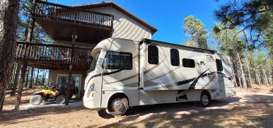 RV and ATV parking at Boxelder Bluff Black Hills vacation home